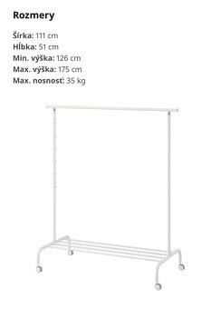 Rohova skrina Ikea + stojan na šaty Ikea - 6