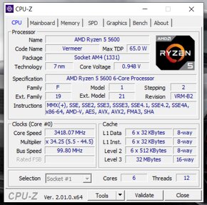 GIGABYTE A520I AC + Ryzen 5 5600 - 6