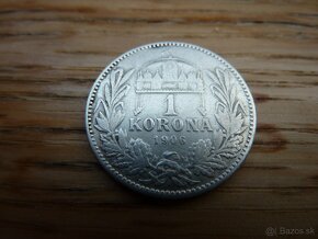 R-U vzácna strieborná 1 koruna 1906 KB - rezervované - 6