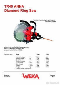 Ruční prstencová pila WEKA TR 40, 6,5 kW, rez 300 mm - 6