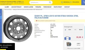 Letné pneumatiky kolesá R13 sada - 6