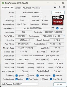 [Predám] MSI RX 6900 XT GAMING X TRIO 16G - 6