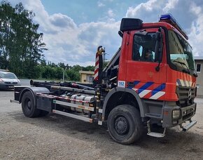 Kontajnerový nosič, Mercedes Actros , 4×4, hydraulická ruka - 6