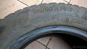 4 ks ZIMNÉ 185/60 R14 82T CONTINENTAL 5 mm 2018 LEN 15-€/kus - 6