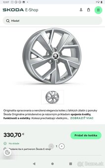 ŠKODA Kodiaq originálne hliníkové disky 19"5x112 ET 43 - 6