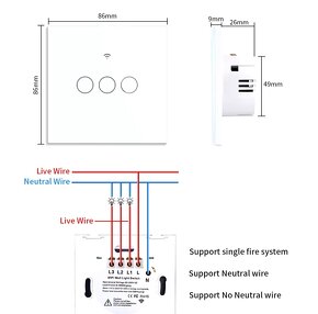 Dotykové vypínače Smart Home WiFi (Smart Life, Tuya Smart) - 6