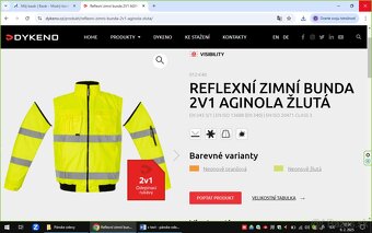 Pracovná reflexná oteplená bunda v. L-XL nová, - 6