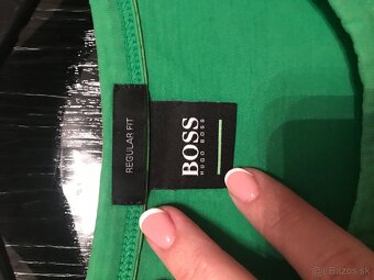 HUGO BOSS originál limetkove pánske tricko L - 6