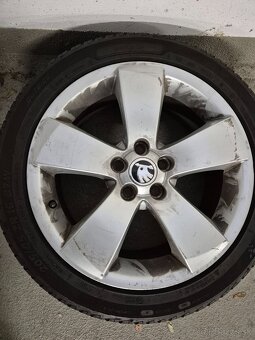 205/45 ZR16 87W 5x100 Škoda aludisky+letne pneumatiky - 6