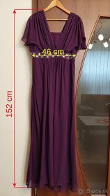 Dámske fialové spoločenské šaty na ples alebo svadbu - 6
