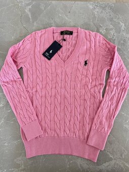 Ralph Lauren Polo dámsky sveter tmavo ružové neon - 6