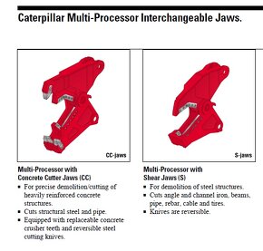 2x roto 3.6t CAT MP40 kleště nůžky 350bar beton demolice kov - 6