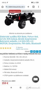 Predám Elektrické autíčko 4x4 - 6