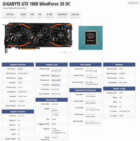 Herná grafika GIGABYTE GTX 1080 WINDFORCE OC 8GB GDDR5X - 6