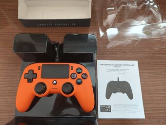 Nacon Wired Compact Controller Orange / PS4 ovládač TOP STAV - 6