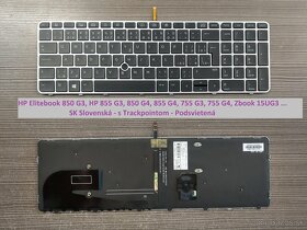 Klávesnice HP 850 840 G1 G2// 850 855 G3 G4 Zbook 15UG3 - 6