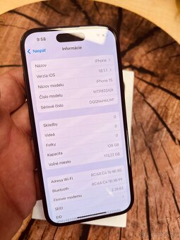 iPhone 15 black 128 batérie 88% záruka O2 - 6
