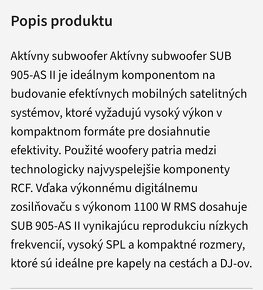 RCF SUB 905-AS 2  +  Obaly v cene - 6