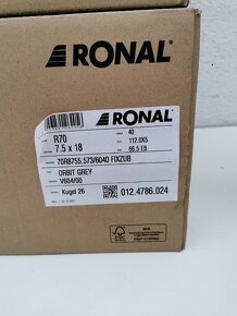 Nové Alu disky VW R18 Ronal R70 7,5X18 ET40 5X112 - 6