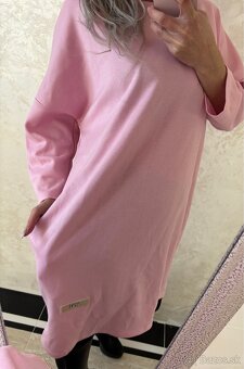 Damska oversize tunika/šaty babypink - 6