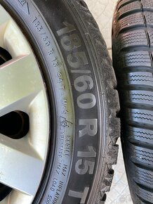 5x100 r15 185/60 r15 zimne pneumatiky+disky - 6