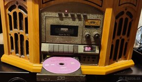 Predám pekné retro rádio s gramafónom, CD a kazeťákom - 6