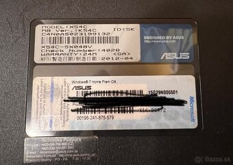 Asus X54C - Intel B815 - 2GB RAM - 320GB HDD - 6