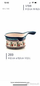 Panvicka - miska s ruckou, 0,5l Boleslawiec ceramika - 6