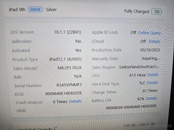 Ipad 9 256gb jediny problem nejde otlacok prsta ktory nieje - 6