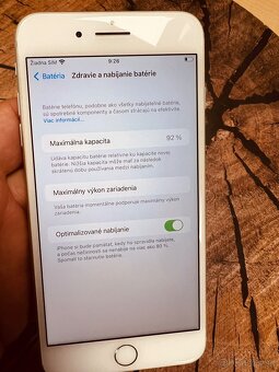 iPhone 8 + Sillver 256 batéria 92% top stav - 6