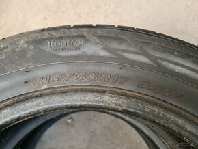 215/55r17 letné 2 ks HANKOOK dezén 7,3 mm - 6