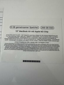 MacBook Air M2 13.6 8/256 gb Space grey-nerozbalený, záruka - 6