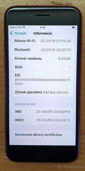 iPhone SE 2022 red 64GB 98% baterka max zachovalý - 6