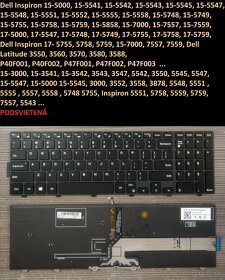 Klávesnice CZ Dell E6410, E5500, E5510//15-5000 17-5000 3588 - 6