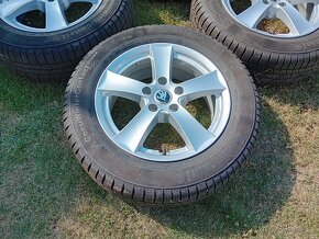 16" ALU 5x112 š SUPERB / VW + zimné pneu 215/60 16 Conti - 6