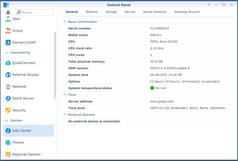 Synology RS812+, 3GB RAM, 4 x 3TB HDD - 6