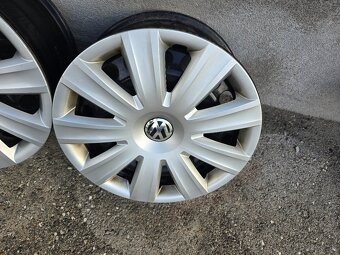 Vw plechové disky 5x112 r16 +  org. VW Puklice r16 - 6