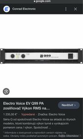 TOP Zosilovač Q99 od Electro-Voice 2x900W - 6