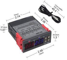 Digitálny duálny termostat STC-3008 - 6