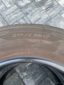 Predám 2x letné pneu HANKOOK 215/65 R17 - 6