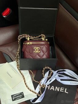 Kabelka Chanel Classic Burgundy Lambskin - 6