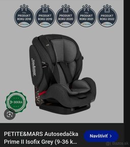 Predám autosedačku Petite & Mars Prime II ISOFIX - 6