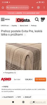 Prehoz na manželsku posteľ a 2x vankúše - 6