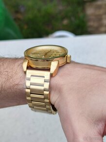 Zlaté hodniky DIESEL - Double Gold 46 mm, ORIGINÁL s krab - 6