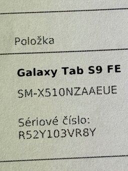 Samsung Galaxy Tab s9 FE 128GB - zapečateny 2r záruka - 6