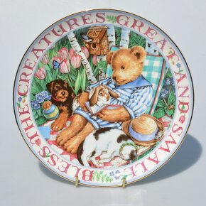 Royal Doulton - 6x Porcelánové taniere - Medvediky, Mackovia - 6