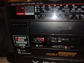 Sharp WQ 352H bk radiomagnetofon retro 2 kazeťák - 6