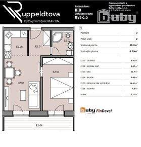 Na predaj 2 izbový byt s balkónom, č. IIB_5E, v novostavbe,  - 6