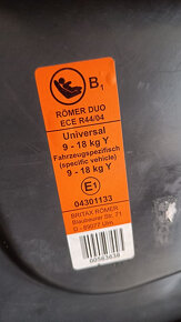 Autosedacka Romer duo isofix 9-18kg - 6