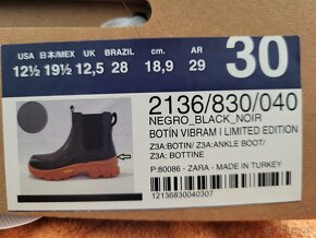 Členkové kožené čižmy s vibram podrážkou - Zara v. : 30 - 6